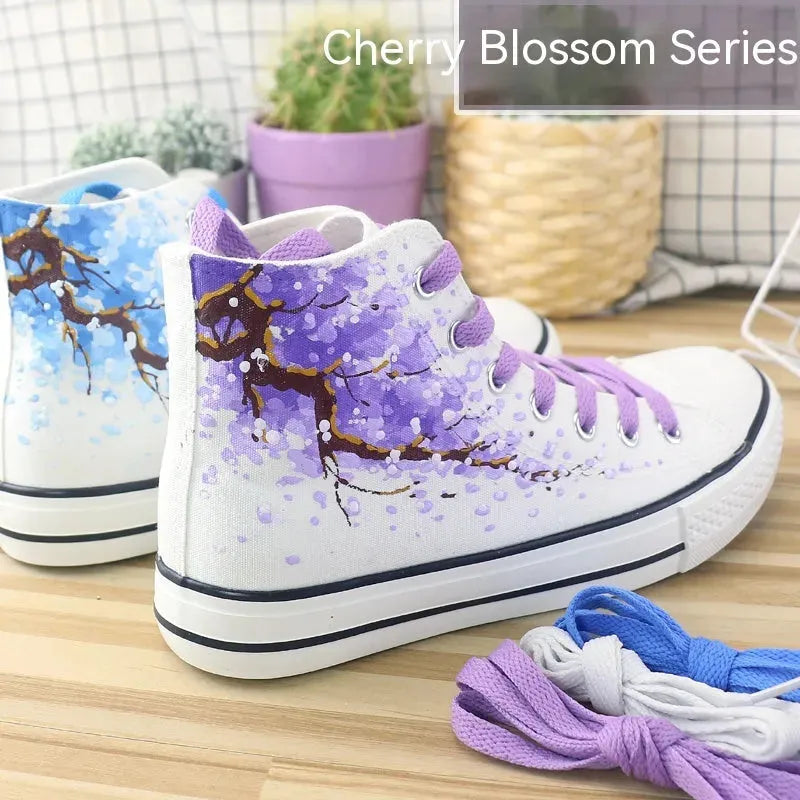 High Top Canvas Shoes For Summer And Autumn - Bellarte Enchanté High Top Canvas Shoes For Summer And Autumn